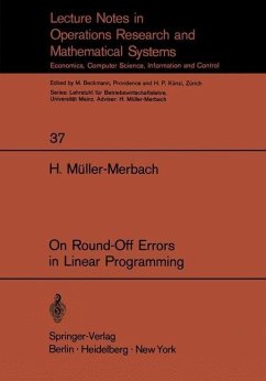 On Round-Off Errors in Linear Programming (eBook, PDF) - Müller-Merbach, H.