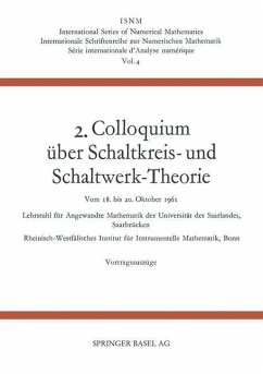 2. Colloquium Über Schaltkreis- und Schaltwerk-Theorie (eBook, PDF) - Dörr, Johannes; Peschl, Ernst; Unger, Heinz