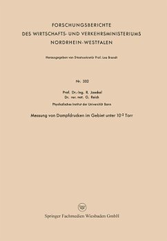 Messung von Dampfdrucken im Gebiet unter 10-2 Torr (eBook, PDF) - Jaeckel, Rudolf