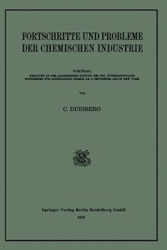 Fortschritte und Probleme der Chemischen Industrie (eBook, PDF) - Duisberg, Carl