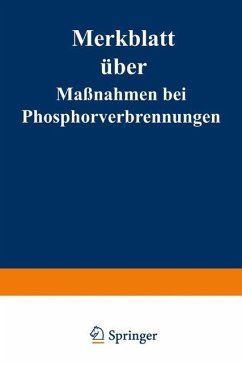 Cover Merkblatt über Maßnahmen bei Phosphorverbrennungen (eBook, PDF)