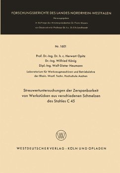 Cover Streuwertuntersuchungen der Zerspanbarkeit von Werkstücken aus verschiedenen Schmelzen des Stahles C 45 (eBook, PDF)