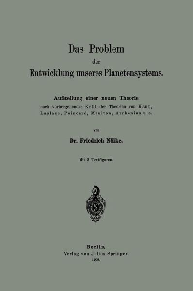 Das Problem der Entwicklung unseres Planetensystems (eBook, PDF) Das Problem der Entwicklung unseres Planetensystems (eBook, PDF)