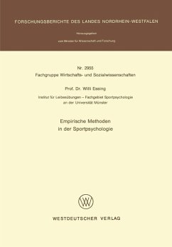 Empirische Methoden in der Sportpsychologie (eBook, PDF) - Essing, Willi