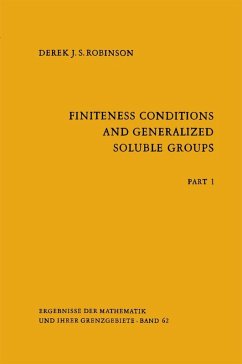 Finiteness Conditions and Generalized Soluble Groups (eBook, PDF) - Robinson, Derek J. S.