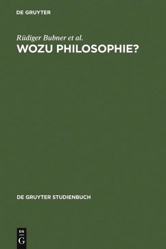 Wozu Philosophie? (eBook, PDF) - Bubner, Rüdiger; Kambartel, Friedrich; Lenk, Hans; Marquard, Odo; Spaemann, Robert