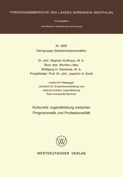 Kulturelle Jugendbildung zwischen Programmatik und Professionalität (eBook, PDF) Cover Kulturelle Jugendbildung zwischen Programmatik und Professionalität (eBook, PDF)