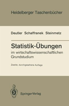 Statistik-Übungen (eBook, PDF) - Deutler, Tilmann; Schaffranek, Manfred; Steinmetz, Dieter