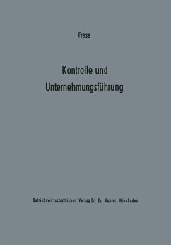 Kontrolle und Unternehmungsführung (eBook, PDF) - Frese, Erich
