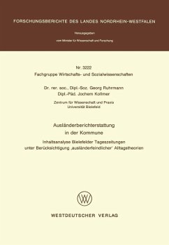 Ausländerberichterstattung in der Kommune (eBook, PDF) - Ruhrmann, Georg