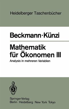 Mathematik für Ökonomen III (eBook, PDF) - Beckmann, M. J.; Künzi, H. P.