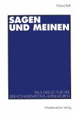 Sagen und Meinen (eBook, PDF)