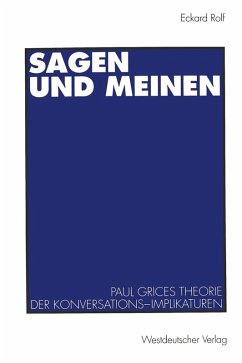 Sagen und Meinen (eBook, PDF) - Rolf, Eckard