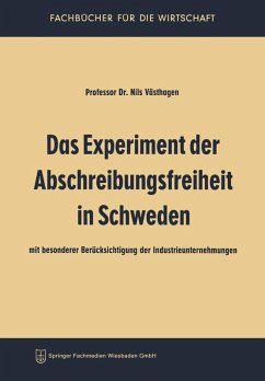 Das Experiment der Abschreibungsfreiheit in Schweden (eBook, PDF) - Västhagen, Nils