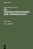 NS-Presseanweisungen der Vorkriegszeit - 1939. Register (eBook, PDF)