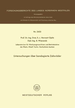 Untersuchungen über bandagierte Zahnräder (eBook, PDF) - Opitz, Herwart