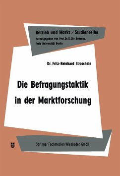 Die Befragungstaktik in der Marktforschung (eBook, PDF) - Stroschein, Fritz-Reinhard