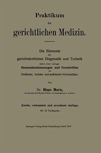 Praktikum der gerichtlichen Medizin (eBook, PDF) - Marx, Hugo