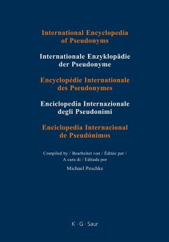 International Encyclopedia of Pseudonyms. Real Names Part I. Band 4 (eBook, PDF)