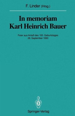 Cover In memoriam Karl Heinrich Bauer (eBook, PDF)
