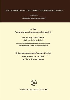Krümmungseigenschaften sphärischer Bahnkurven im Hinblick auf ihre Anwendungen (eBook, PDF) - Dittrich, Günter