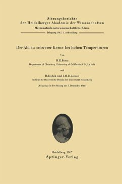 Der Abbau schwerer Kerne bei hohen Temperaturen (eBook, PDF) - Suess, Hans E.; Zeh, Heinz D.; Jensen, J. Hans D.