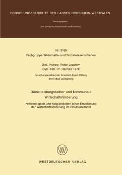 Dienstleistungssektor und kommunale Wirtschaftsförderung (eBook, PDF) - Joachim, Peter