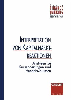 Cover Interpretation von Kapitalmarktreaktionen (eBook, PDF)