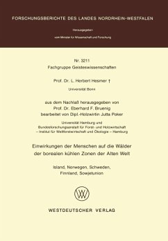 Cover Einwirkungen der Menschen auf die Wälder der borealen kühlen Zonen der Alten Welt (eBook, PDF)