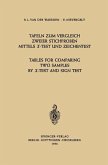 Tafeln zum Vergleich Zweier Stichproben mittels X-Test und Zeichentest / Tables for Comparing Two Samples by X-Test and Sign Test (eBook, PDF)