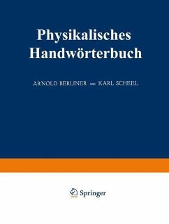 Physikalisches Handwörterbuch (eBook, PDF) - Nernst, Walther