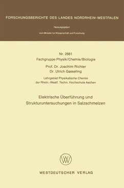Elektrische Überführung und Strukturuntersuchungen in Salzschmelzen (eBook, PDF) - Richter, Joachim