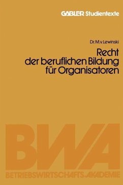 Cover Recht der beruflichen Bildung für Organisatoren (eBook, PDF)