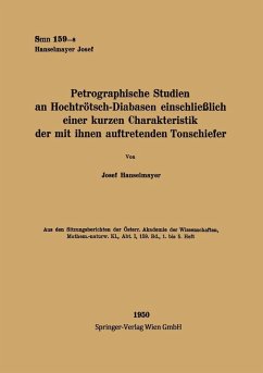 Cover Petrographische Studien an Hochtrötsch-Diabasen einschließlich einer kurzen Charakteristik der mit ihnen auftretenden Tonschiefer (eBook, PDF)