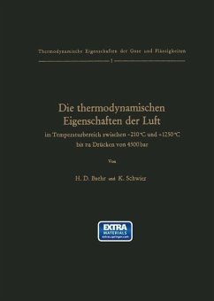 Die thermodynamischen Eigenschaften der Luft im Temperaturbereich zwischen -210°C und +1250°C bis zu Drücken von 4500 bar (eBook, PDF) - Baehr, Hans D.; Schwier, K.