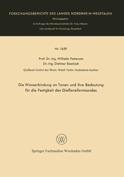 Cover Die Wasserbindung an Tonen und ihre Bedeutung für die Festigkeit des Gießereiformsandes (eBook, PDF)