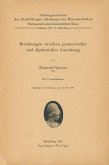 Beziehungen zwischen geometrischer und algebraischer Anordnung (eBook, PDF)