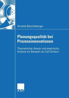Planungsqualität bei Prozessinnovationen (eBook, PDF) - Büschelberger, Annette