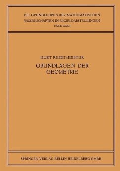 Vorlesungen über Grundlagen der Geometrie (eBook, PDF) - Reidemeister, Kurt