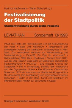 Cover Festivalisierung der Stadtpolitik (eBook, PDF)