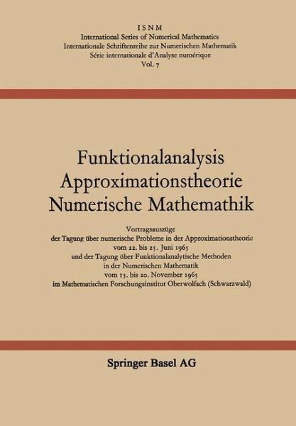 Funktionalanalysis Approximationstheorie Numerische Mathematik (eBook, PDF)