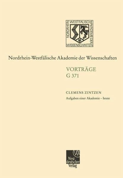Aufgaben einer Akademie - heute (eBook, PDF)