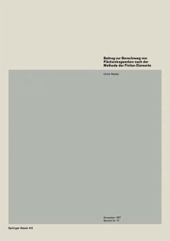 Cover Beitrag zur Berechnung von Flächentragwerken nach der Methode der Finiten Elemente (eBook, PDF)