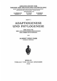 Adaptiogenese und Phylogenese (eBook, PDF) - Parr, Albert Eide