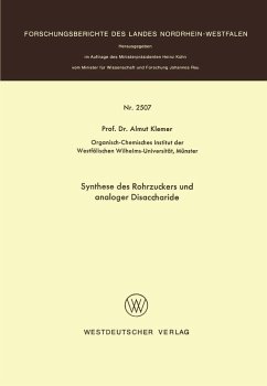 Synthese des Rohrzuckers und analoger Disaccharide (eBook, PDF) - Klemer, Almuth