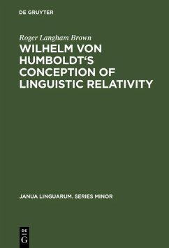 Cover Wilhelm von Humboldt's Conception of Linguistic Relativity (eBook, PDF)