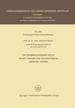 Die Darstellung biologisch aktiver Acridon-Derivate unter Berücksichtigung natürlicher Vorbilder (eBook, PDF) Cover Die Darstellung biologisch aktiver Acridon-Derivate unter Berücksichtigung natürlicher Vorbilder (eBook, PDF)