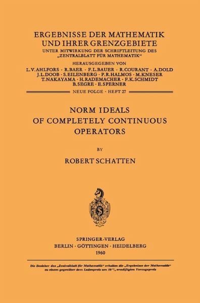 Norm Ideals of Completely Continuous Operators (eBook, PDF) Norm Ideals of Completely Continuous Operators (eBook, PDF)