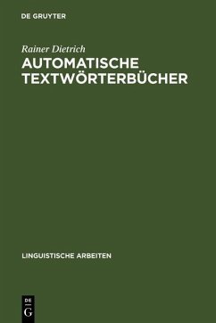 Automatische Textwörterbücher (eBook, PDF) - Dietrich, Rainer