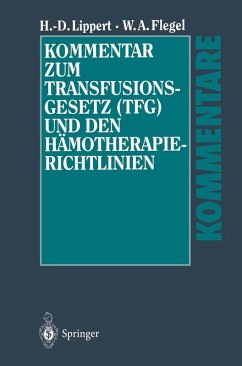 Cover Kommentar zum Transfusionsgesetz (TFG) und den Hämotherapie-Richtlinien (eBook, PDF)